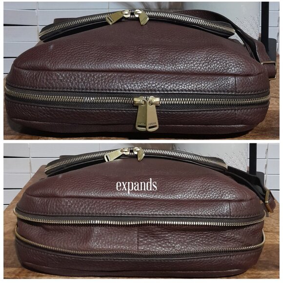 Pebbled Leather Fossil Preston Bag Shoulder Crossbody SMALL FLAW - Picture 8 of 15